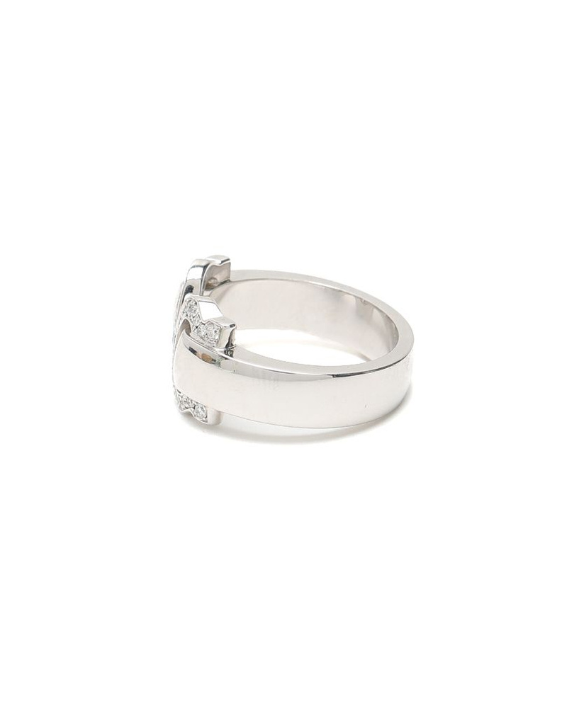 Cartier Double C 18Kt Diamond Ring, Size 50