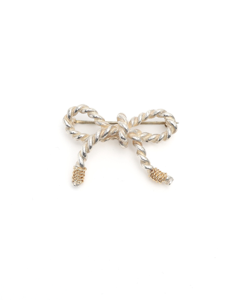 Tiffany & Co Ribbon Silver Brooch