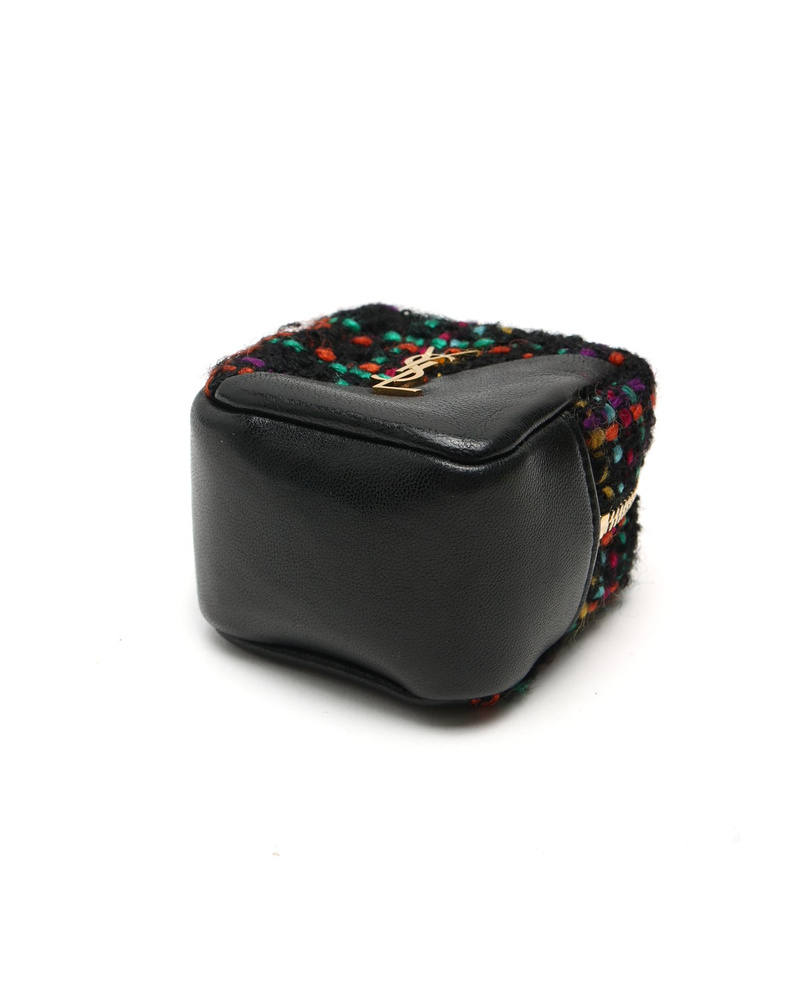 Saint Laurent Jamie Cube Tweed Bag Charm