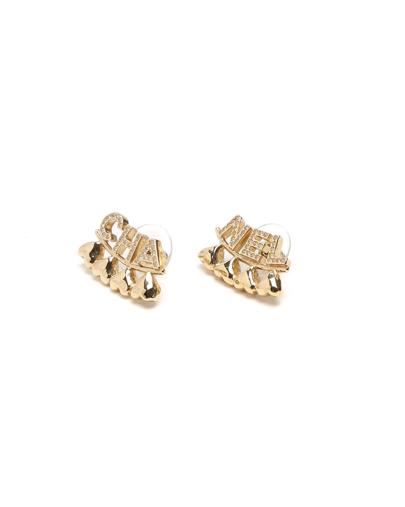 Chanel Coco Mark Rhinestone Earrings