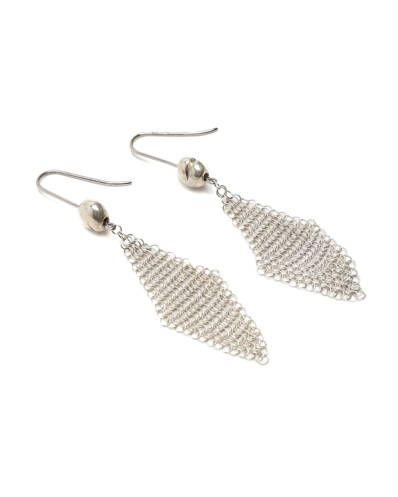 Tiffany & Co Elsa Perretti Mesh Silver Earrings
