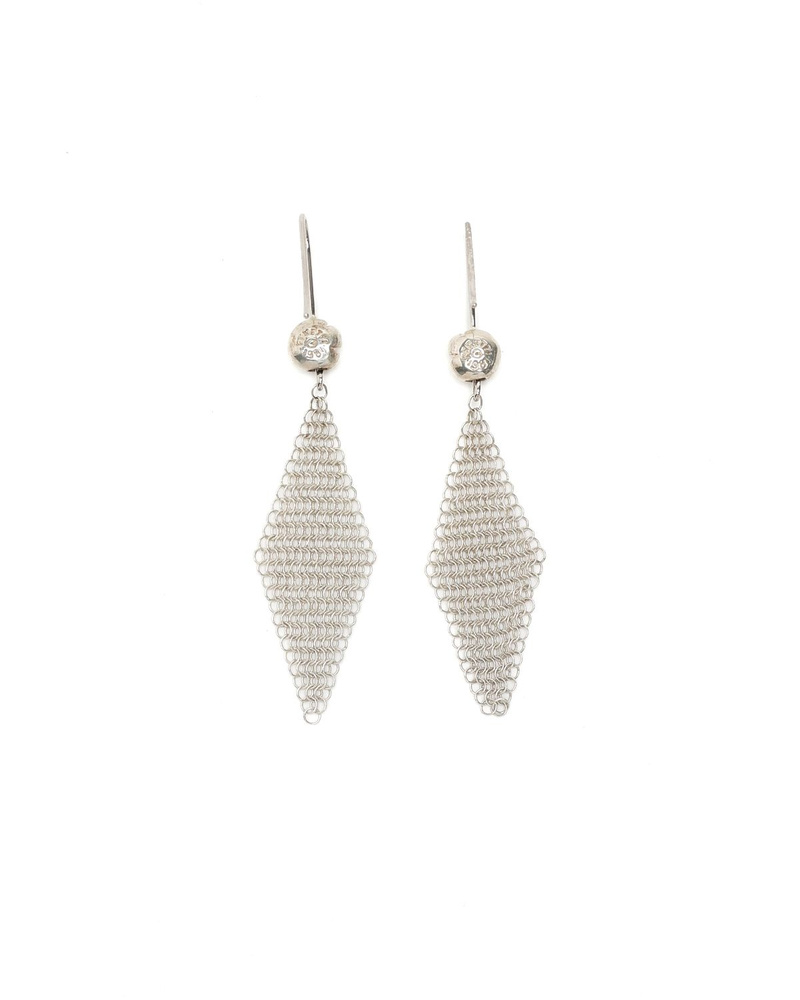 Tiffany & Co Elsa Perretti Mesh Silver Earrings