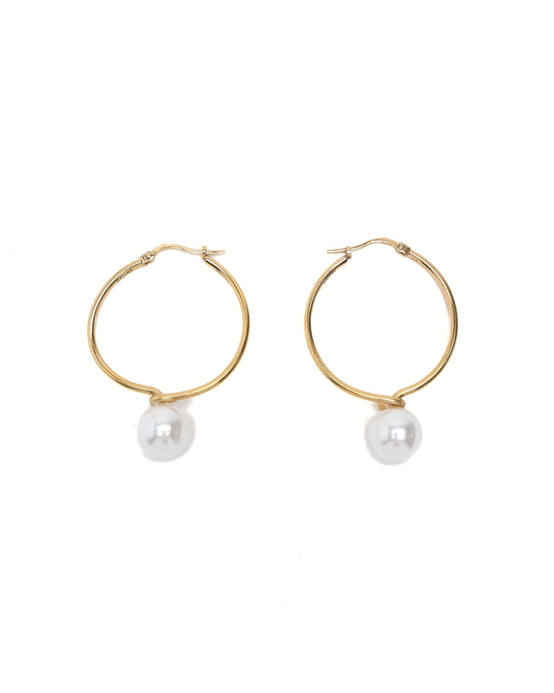 Céline Pearl Hoop Earrings