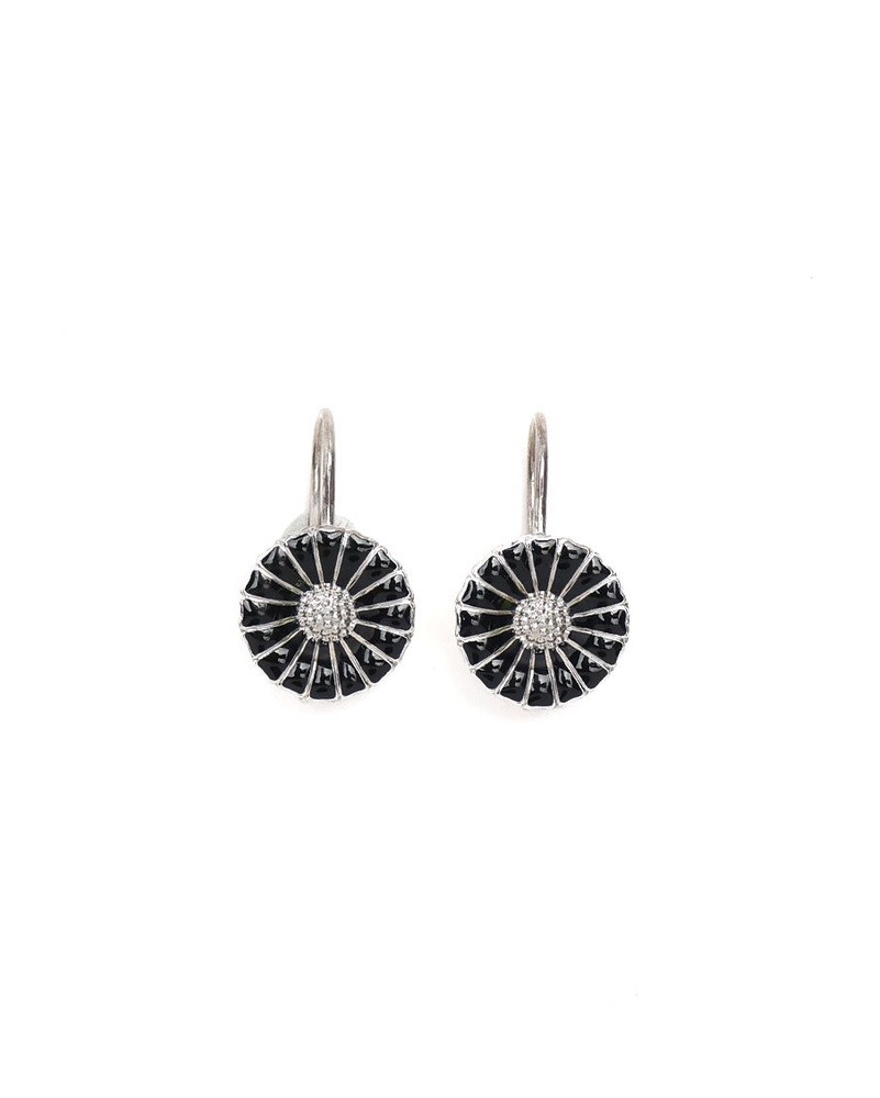 Georg Jensen Flower Motif Silver Earrings