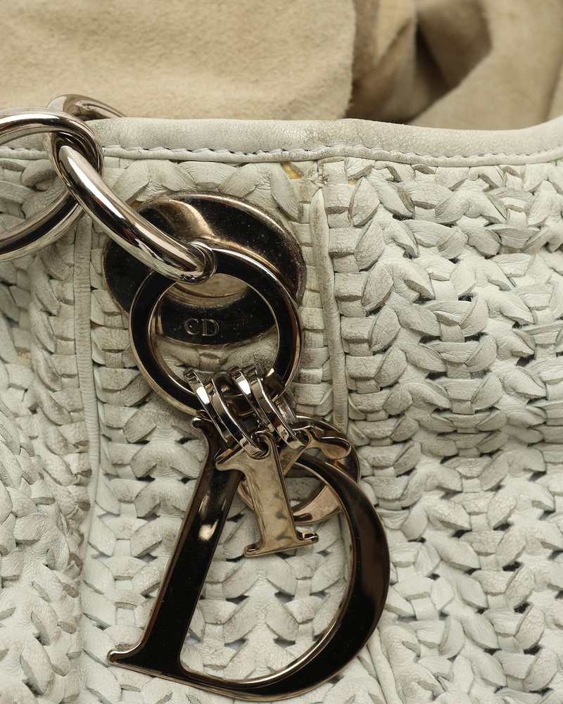 Christian Dior Woven Hobo Bag