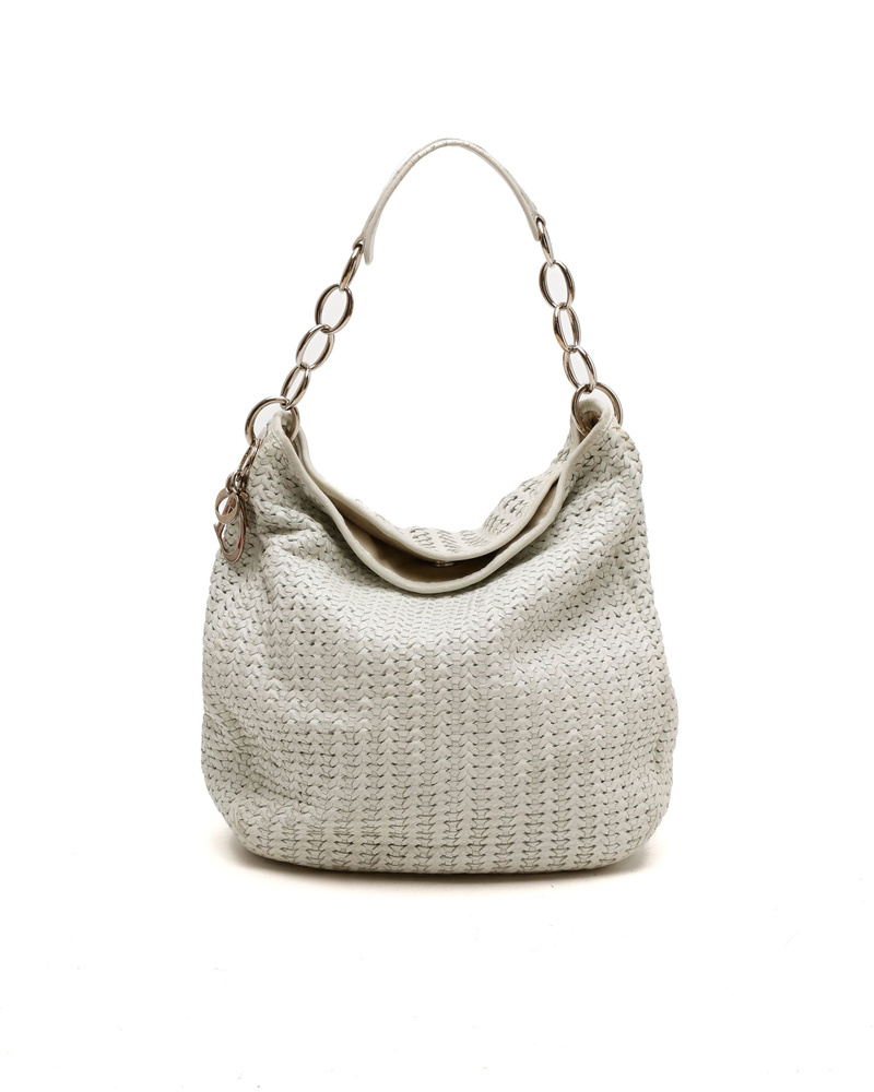 Christian Dior Woven Hobo Bag