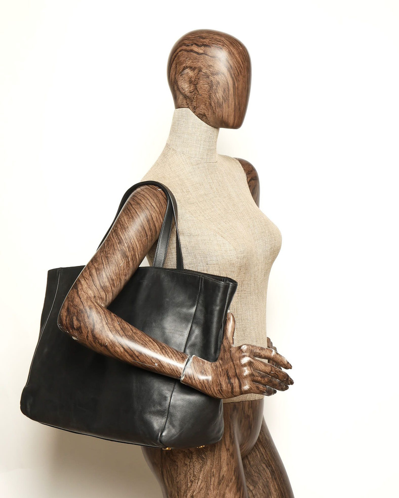 Saint Laurent Reversible Leather Suede Tote Bag