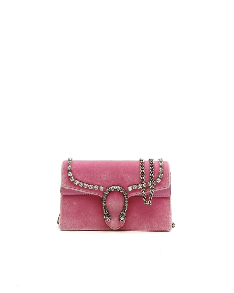Gucci Super Mini Velvet Dionysus Rhinestone Bag