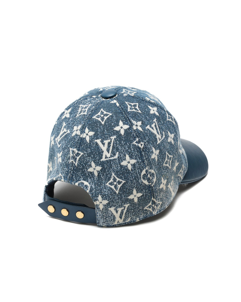 Louis Vuitton Jacquard Denim Cap, Size M