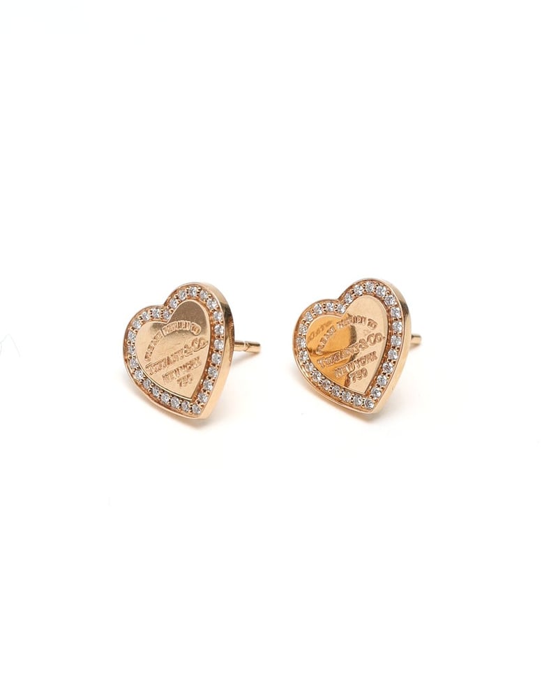 Tiffany & Co Return To Heart 18kt and Diamond Earrings