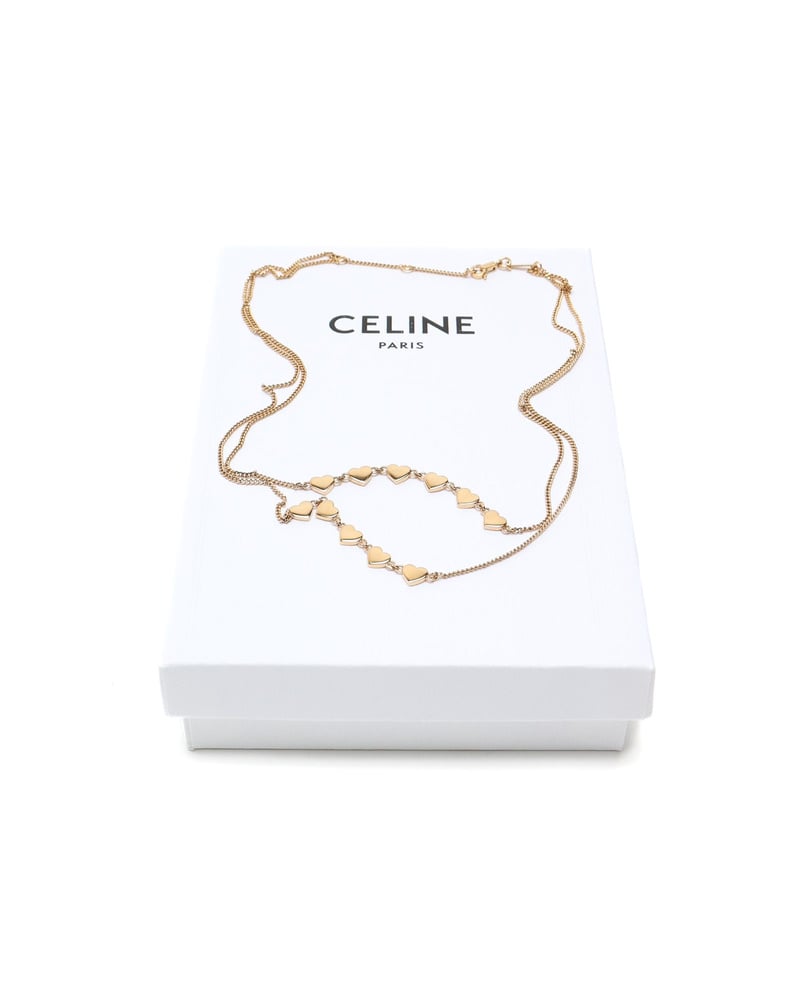 Céline Double Strand Heart Necklace