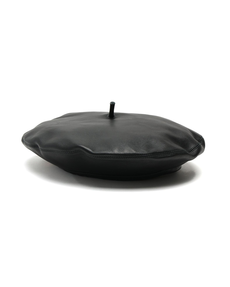 Christian Dior Leather Beret Hat, Size 57
