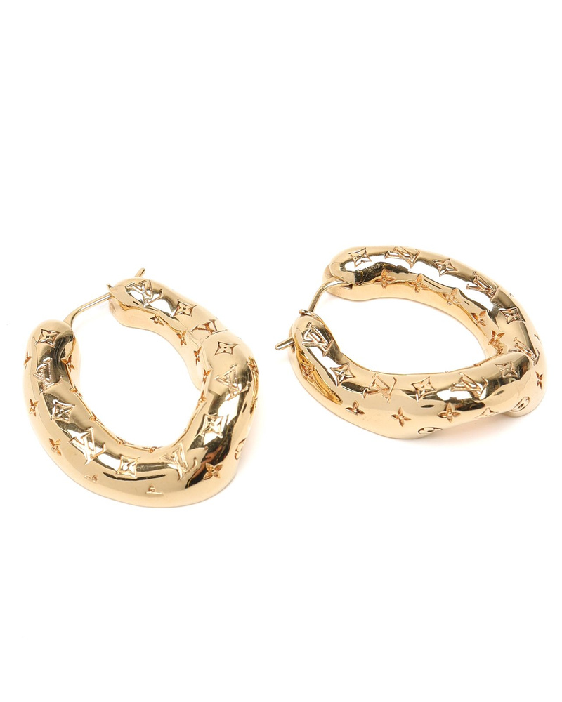 Louis Vuitton Monogram Hoop Earrings