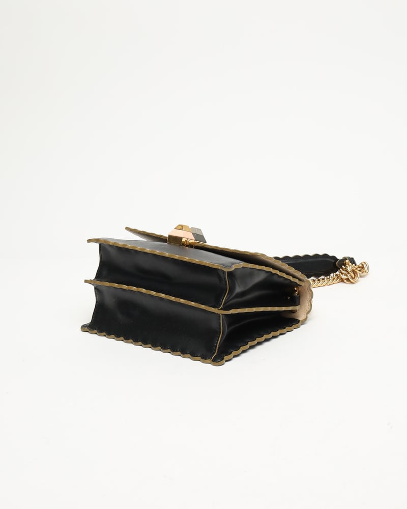 Vintage FENDI Black Leather Kan I Shoulder Bag - A Retro Tale