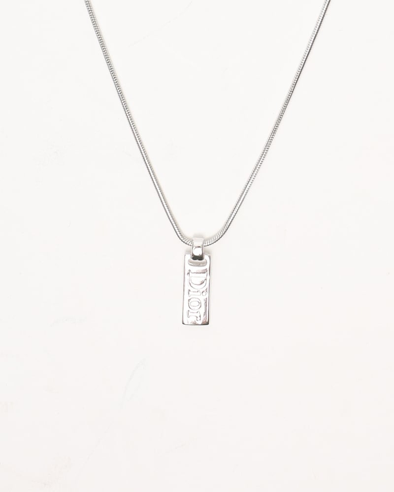 Vintage Christian Dior Silver-Tone Chainlink Necklace - A