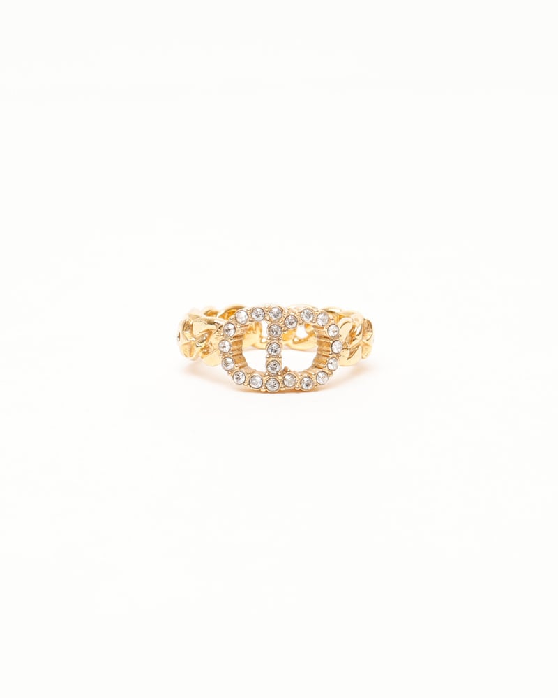 アクセサリー Chanel Coco Mark Ring Rhinestone vintage Vintage CHANEL Coco Mark Rhinestone Ring - A Retro Tale