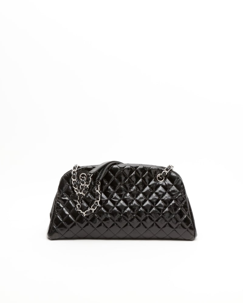 ◆VINTAGE◆【CHANEL】Timeless Handle*ミディアム*バッグ Chanel Timeless Medium Black Limited Edition Vintage – Le