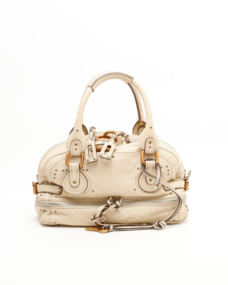 Chloé Paddington Medium Hand Bag White Chloé Paddington Medium