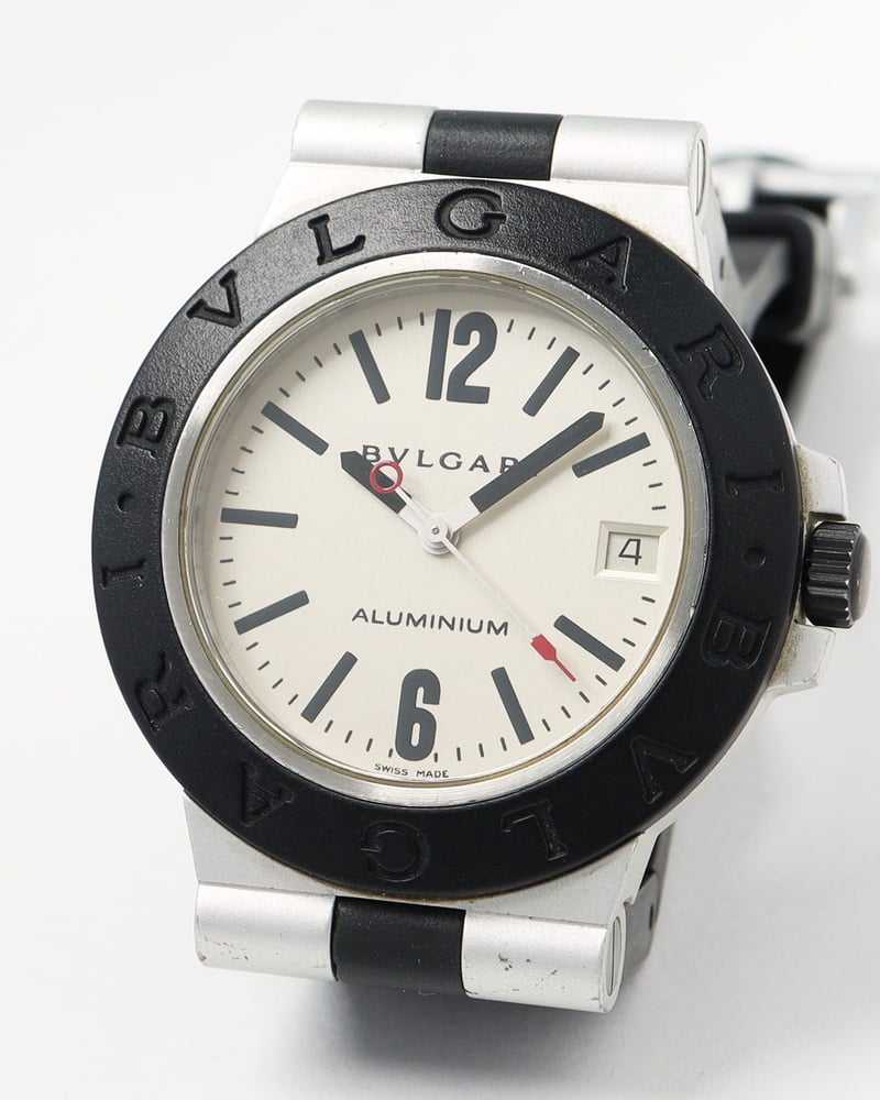 Vintage Bvlgari Diagono Aluminium 38mm Ref AL38TA Watch - A Retro Tale