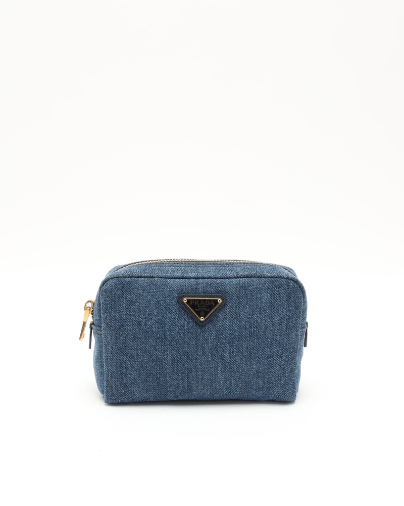 バッグ PRADA Blue Denim Pouch Bag バッグ PRADA Blue Denim Pouch Bag Prada Denim Pouch Bag | k.mail