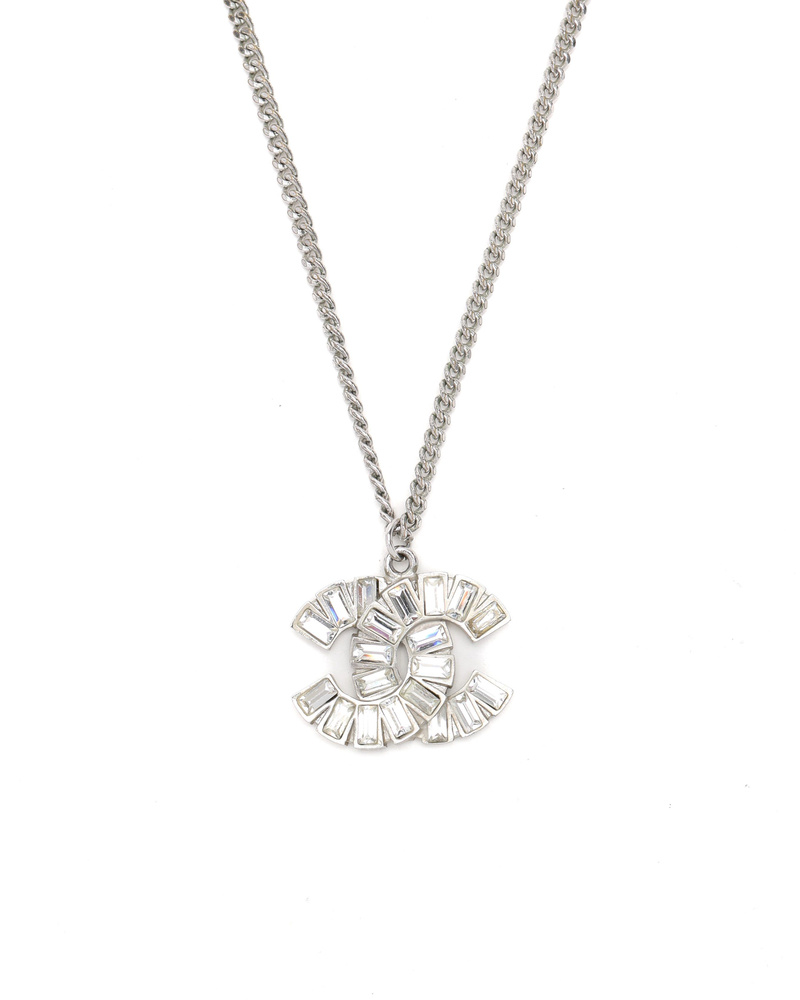 Vintage Chanel Coco Mark Rhinestone Necklace - 851-39364