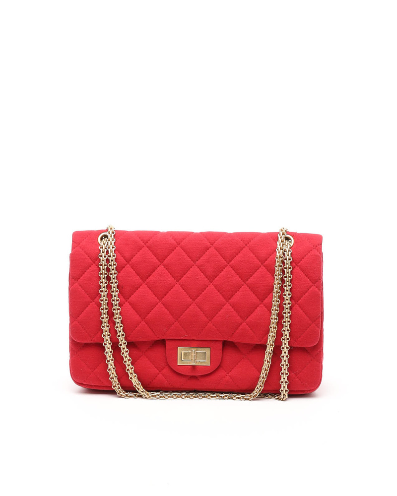 Vintage Chanel Jersey 2.55 Reissue 227 Double Flap Bag - SB003181