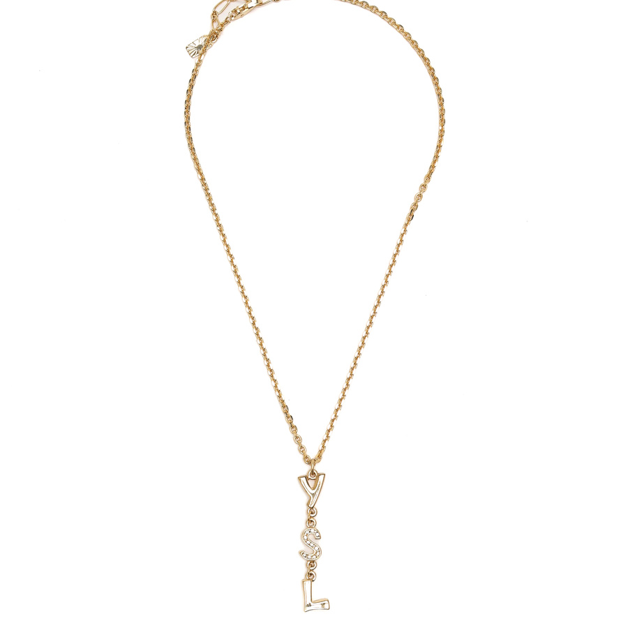Saint Laurent YSL Rhinestone Necklace