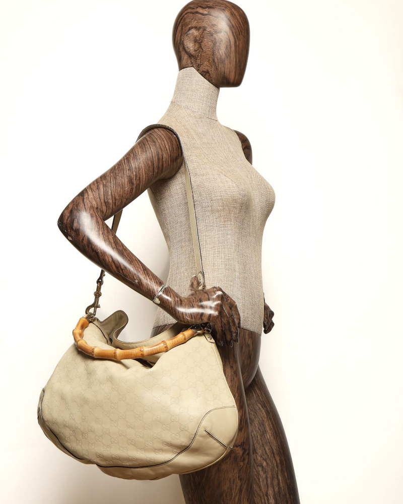 Gucci Guccissima Peggy Bamboo Hobo Bag