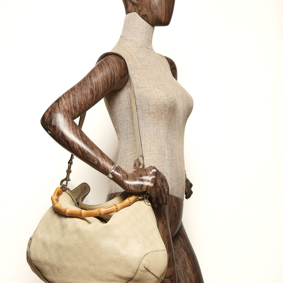 Gucci Guccissima Peggy Bamboo Hobo Bag