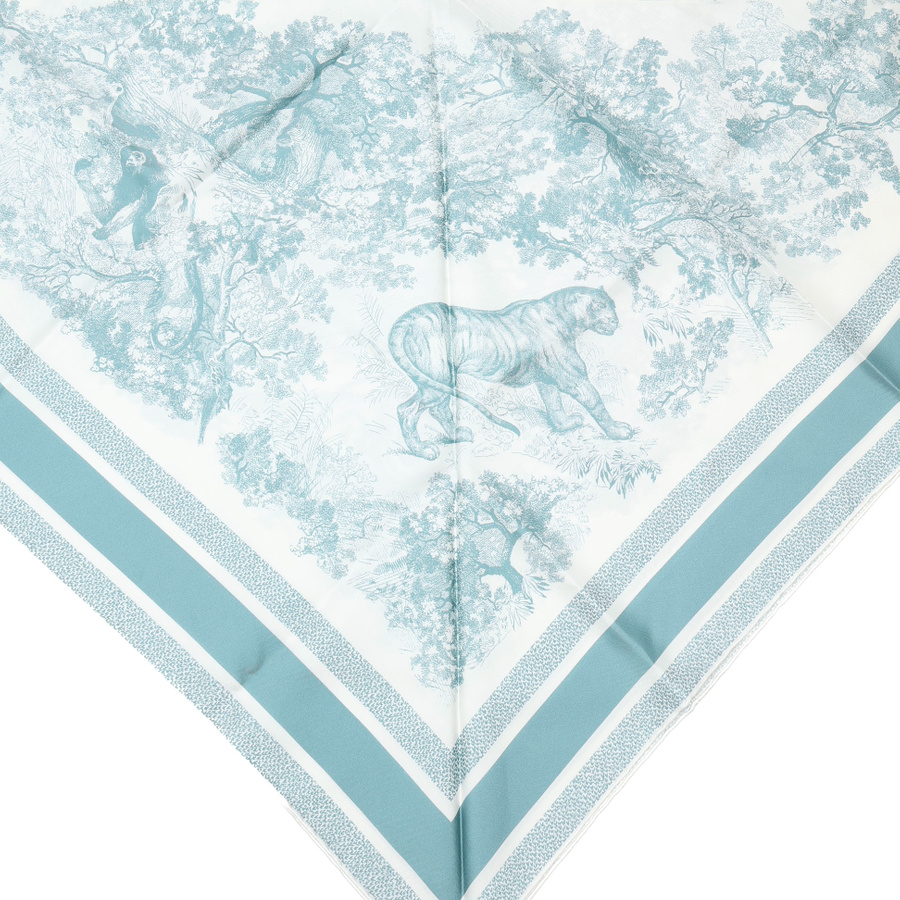 Christian Dior Toile de Jouy Sauvage Silk Poncho Size S