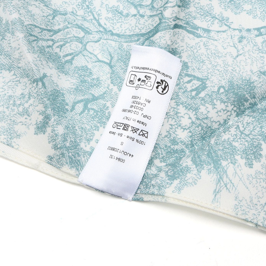 Christian Dior Toile de Jouy Sauvage Silk Poncho. Size S