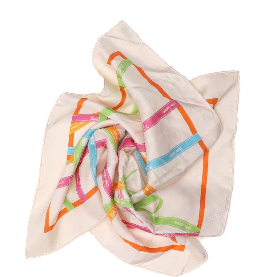Hermès 42 Bolduc Ribbon Silk Scarf