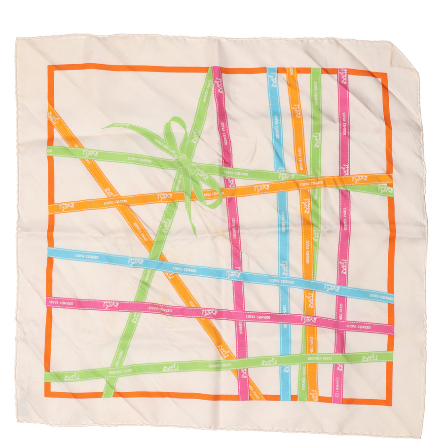 Hermès 42 Bolduc Ribbon Silk Scarf