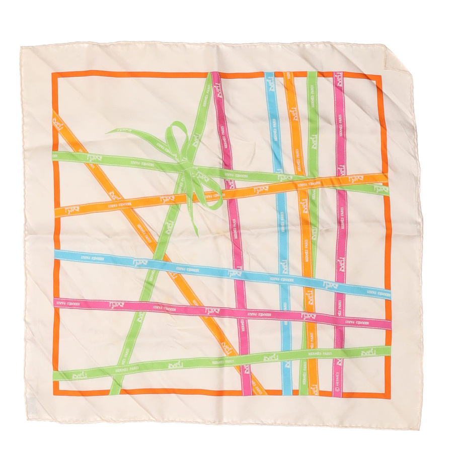 Hermès 42 Bolduc Ribbon Silk Scarf