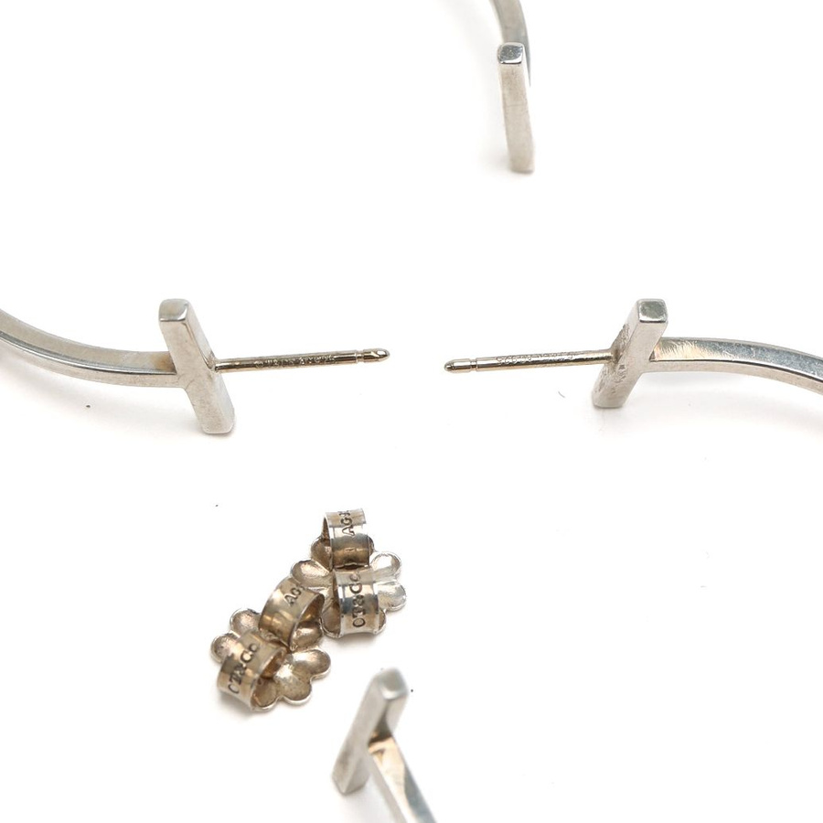 Tiffany & Co T Wire Hoop Silver Necklace