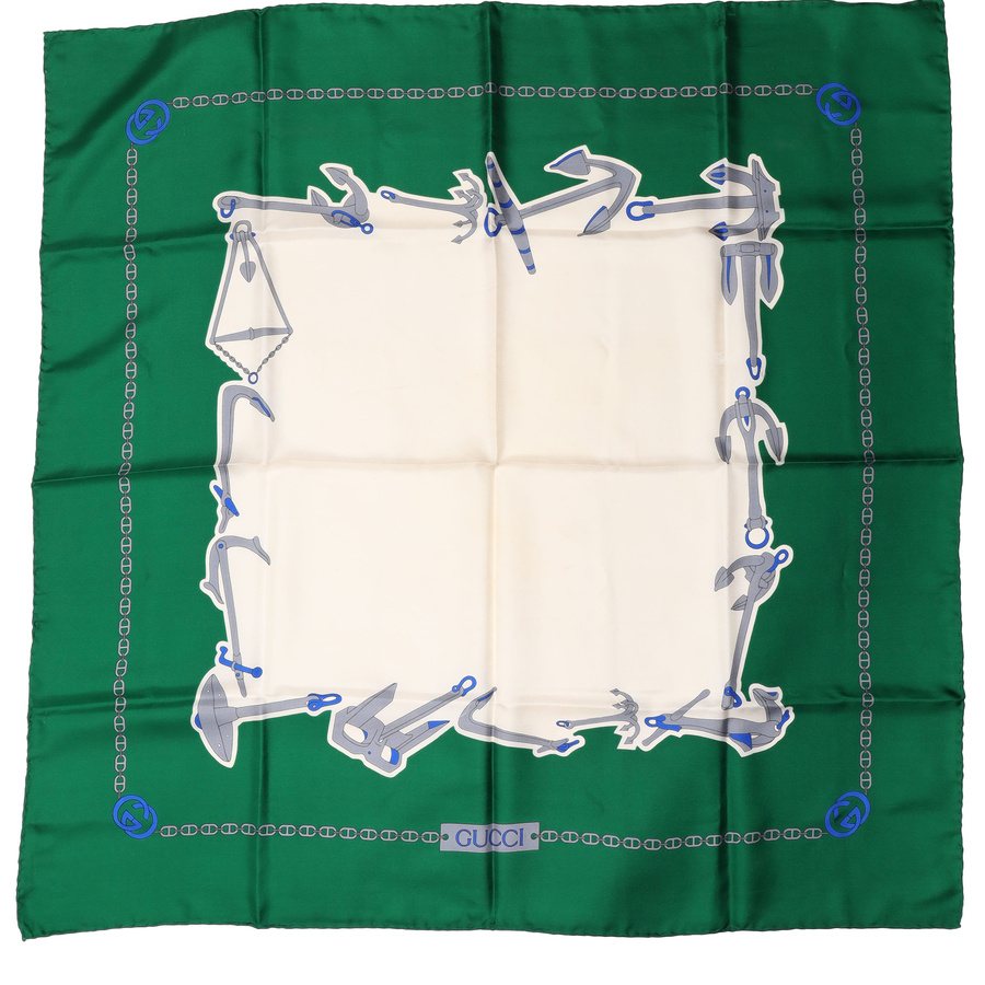 Gucci 90 Anchor Silk Scarf