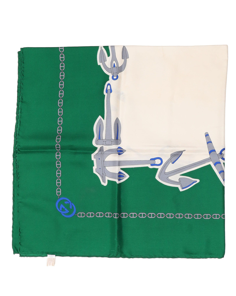 Gucci 90 Anchor Silk Scarf