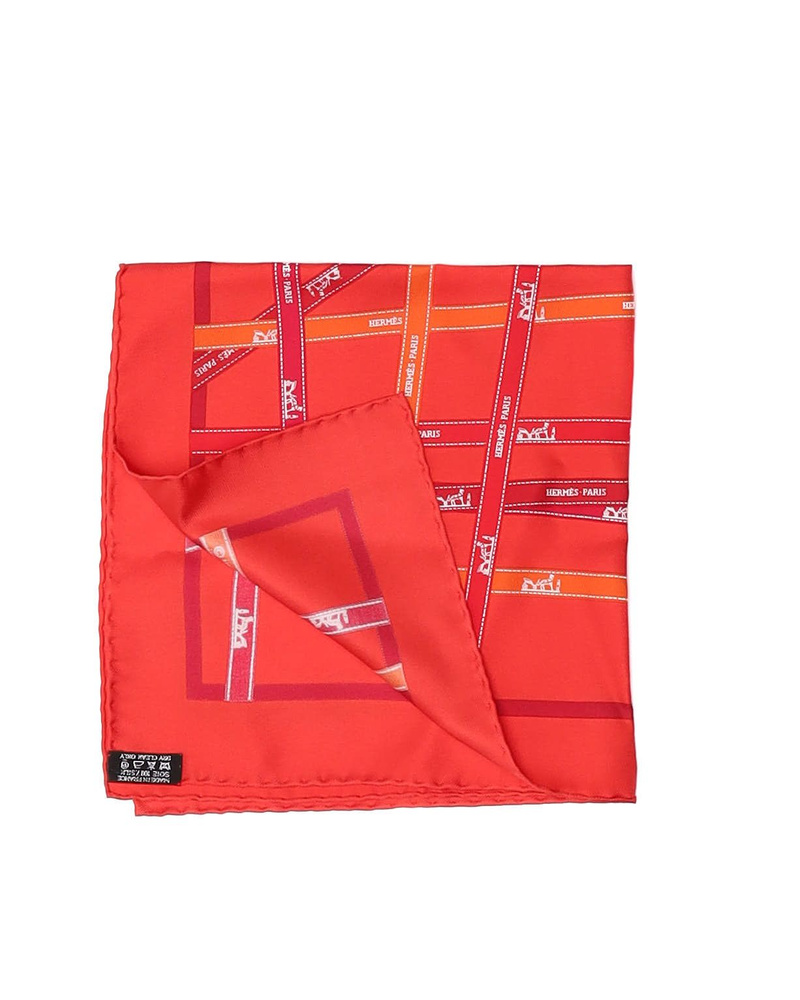Hermès Carré 42 Bolduc Ribbon Silk Scarf