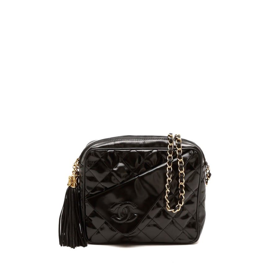 Chanel CC Tassel Patent Camera Bag