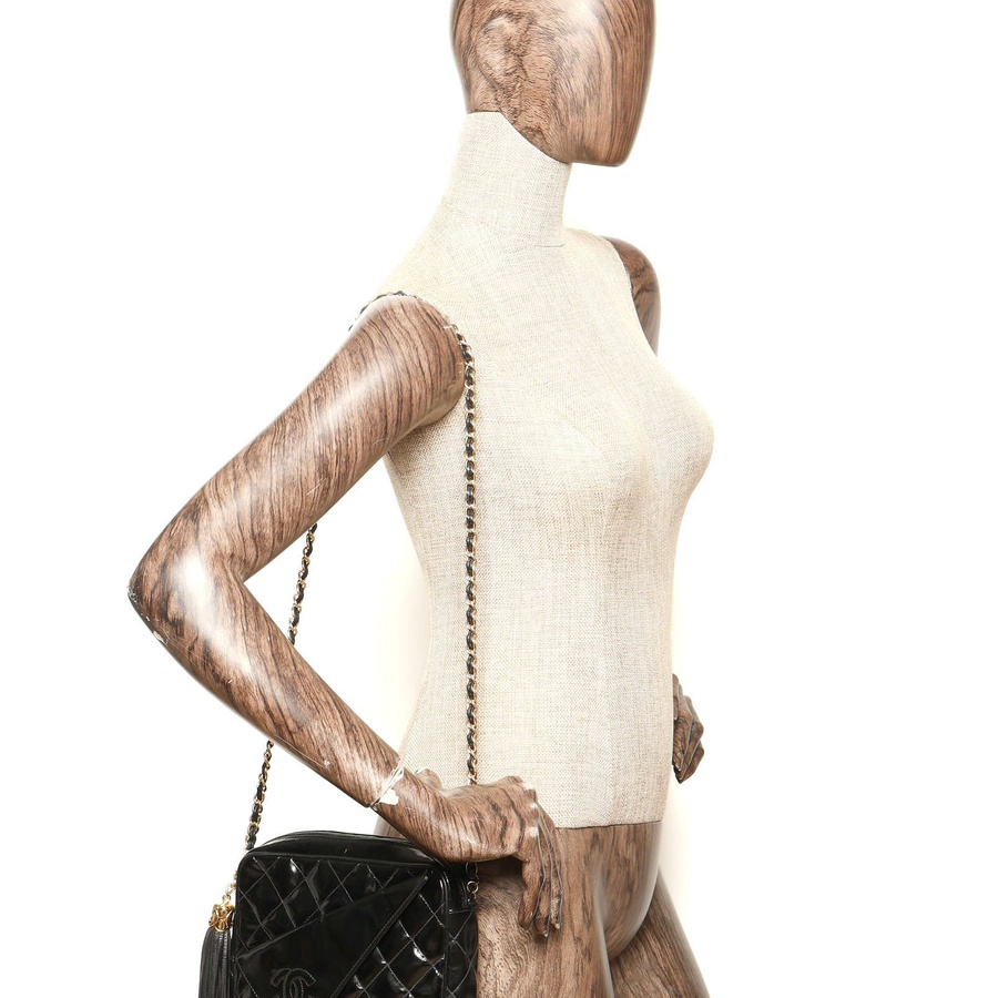 Chanel CC Tassel Patent Camera Bag