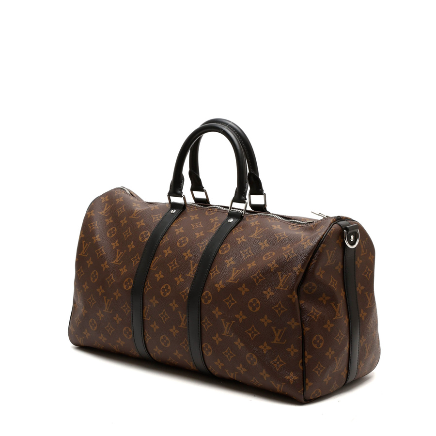 Louis Vuitton Monogram Macassar Keepall Bandoulière 45 Weekend Bag