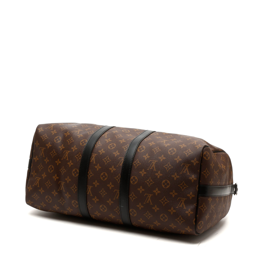 Louis Vuitton Monogram Macassar Keepall Bandoulière 45 Weekend Bag