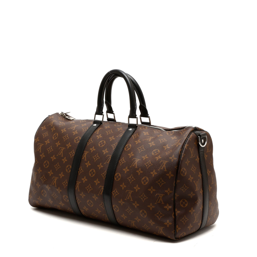 Louis Vuitton Monogram Macassar Keepall Bandoulière 45 Weekend Bag
