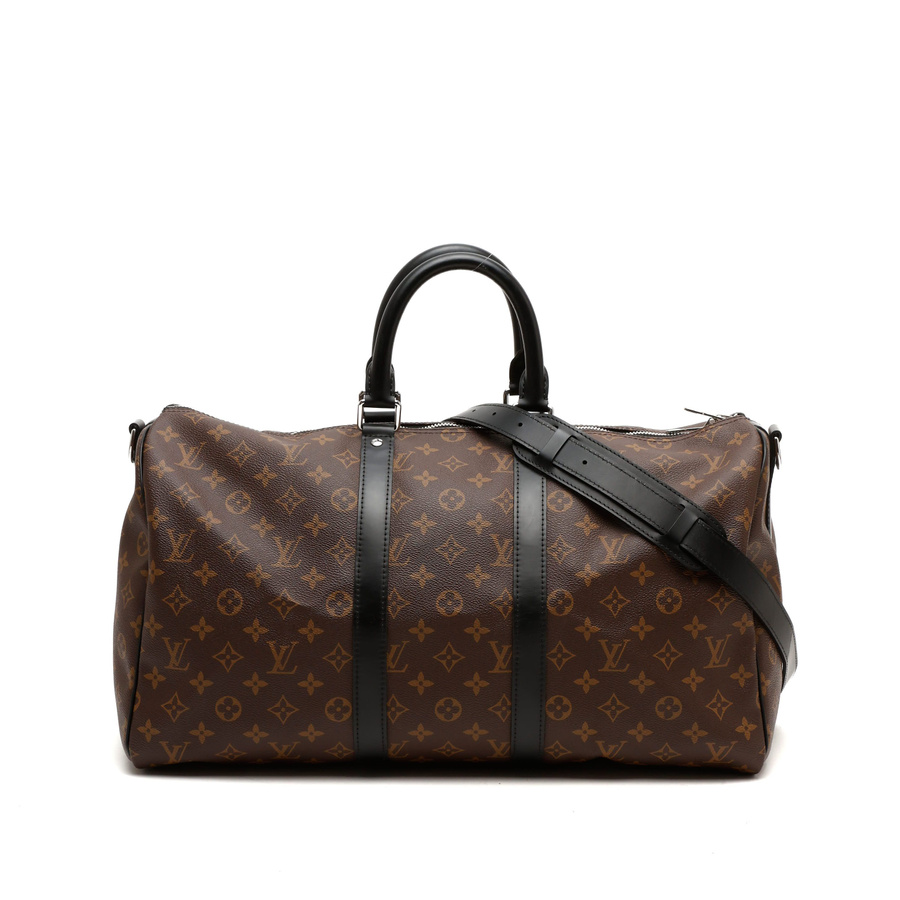 Louis Vuitton Monogram Macassar Keepall Bandoulière 45 Weekend Bag