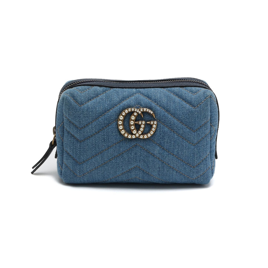 Gucci GG Marmont Denim Pouch