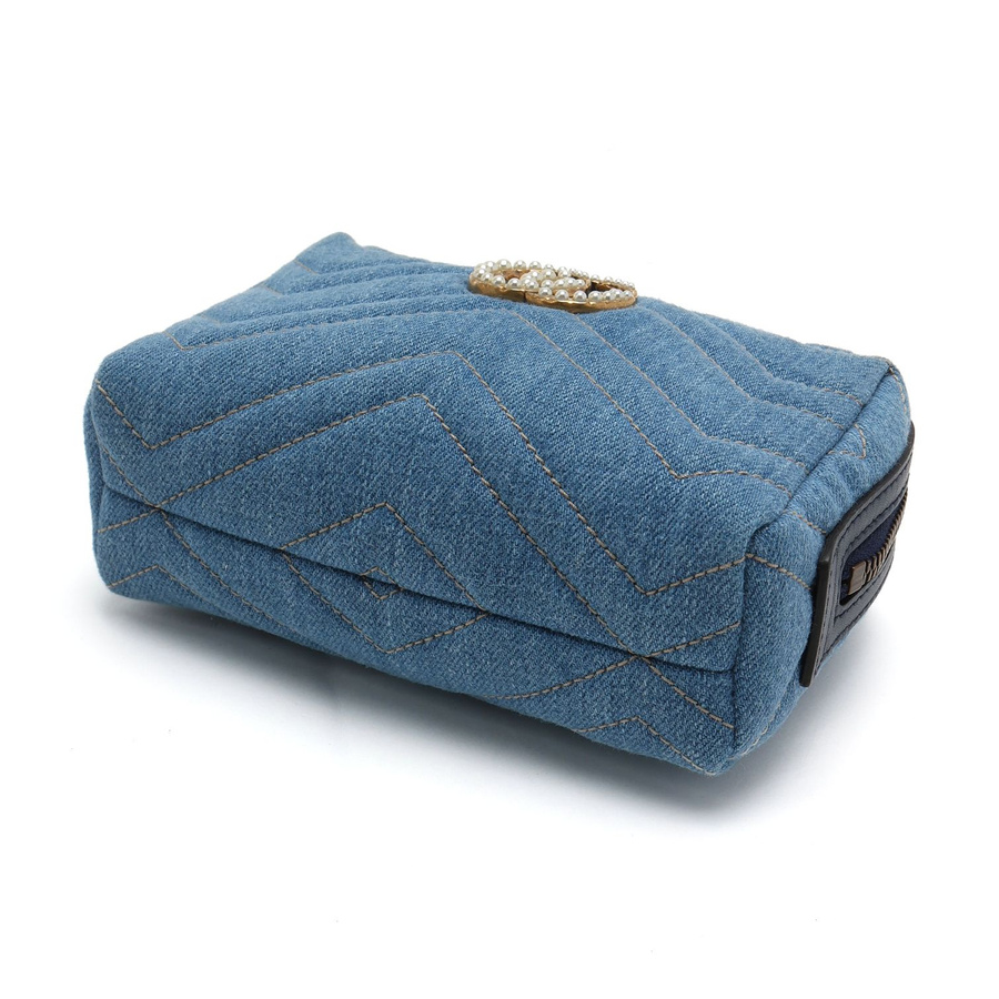 Gucci GG Marmont Denim Pouch