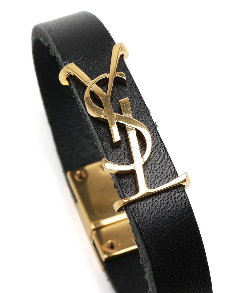 Saint Laurent Opyum YSL Leather Bracelet