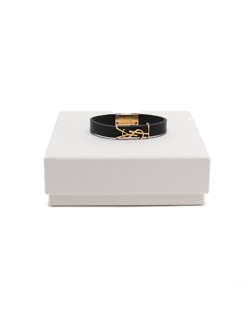 Saint Laurent Opyum YSL Leather Bracelet