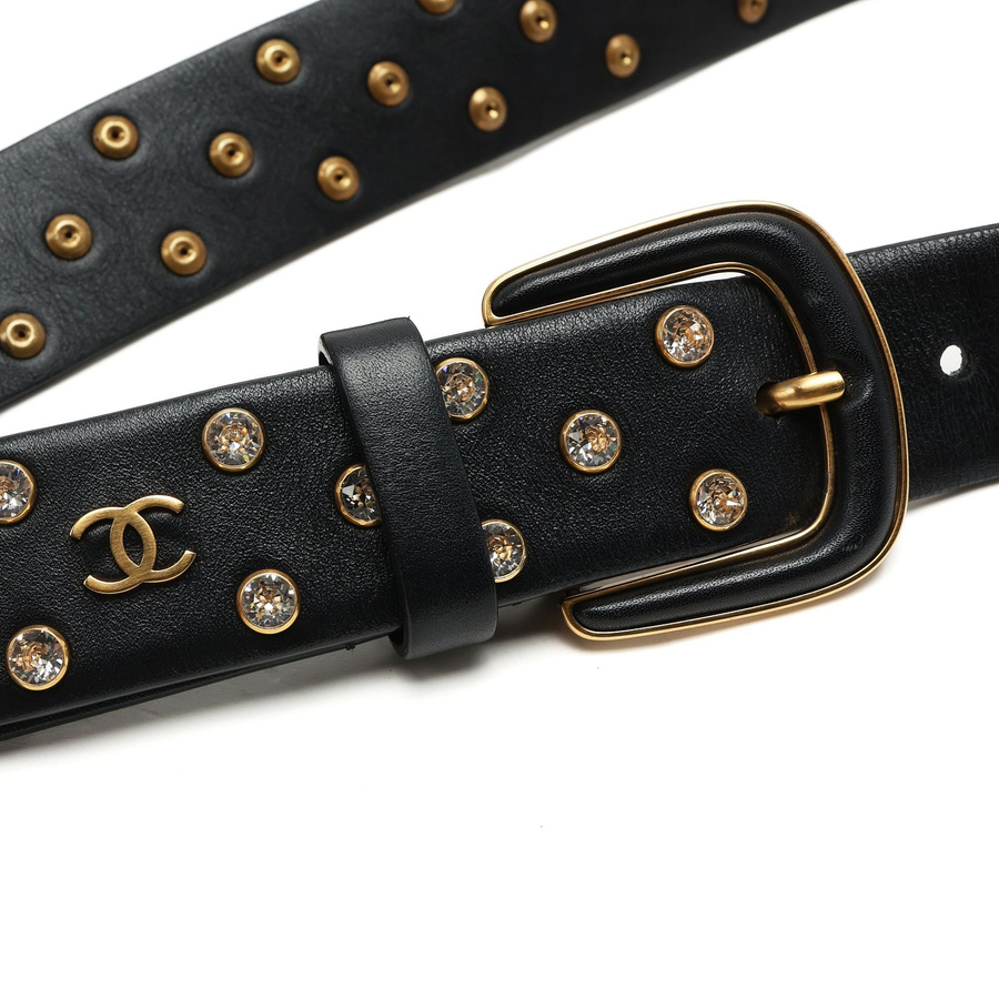 Chanel Rhinestone Studded, Size 80