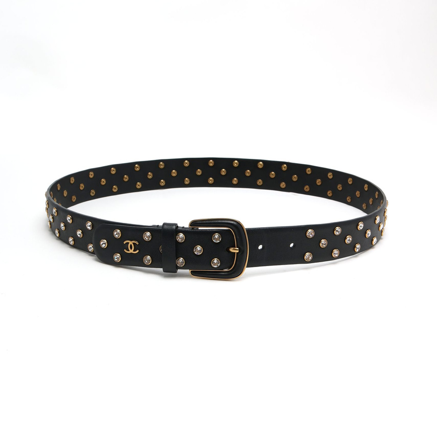 Chanel Rhinestone Studded, Size 80